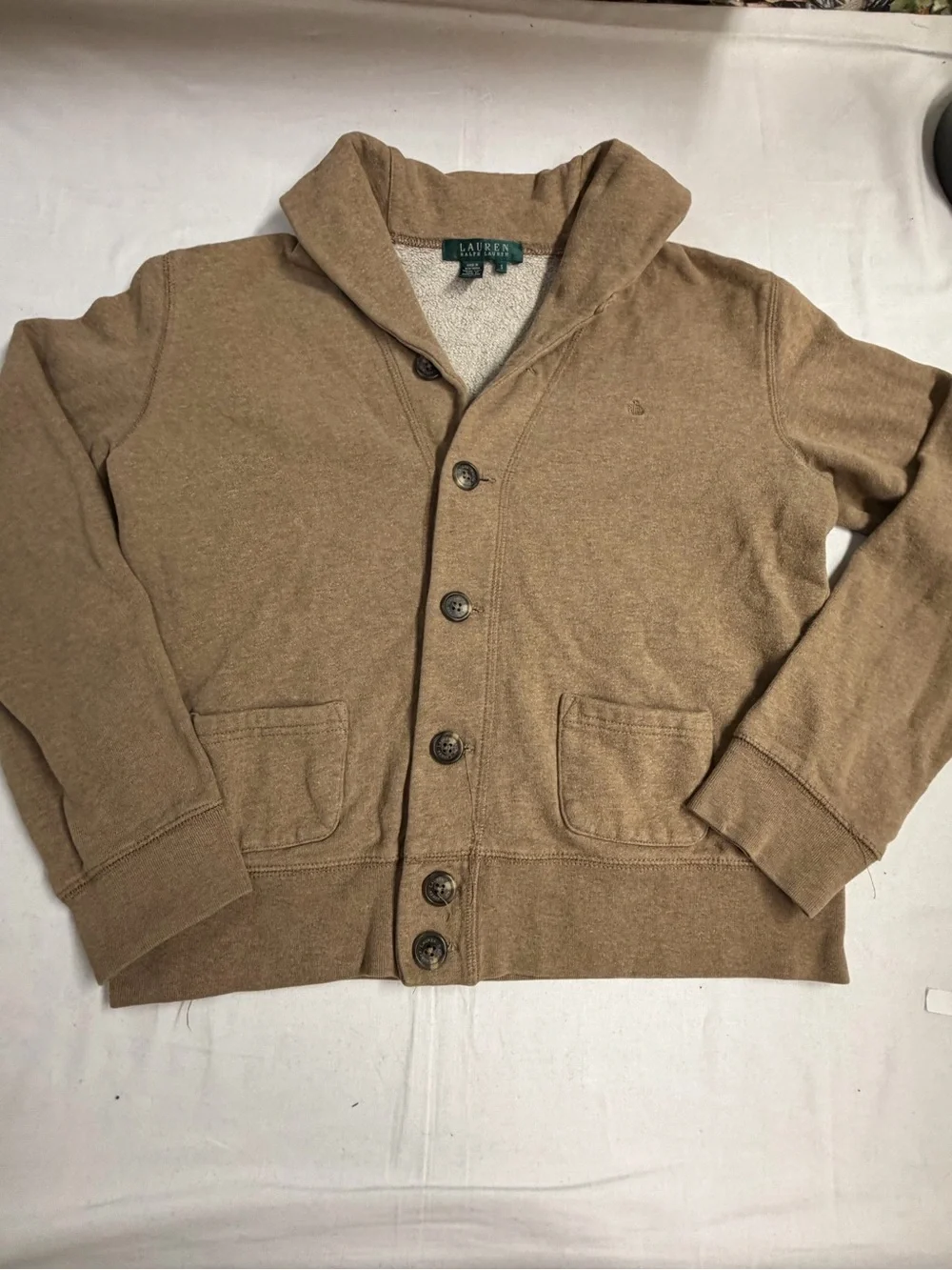 Ralph Lauren Men's Shawl Collar Button-Up Jacket - Camel Brown